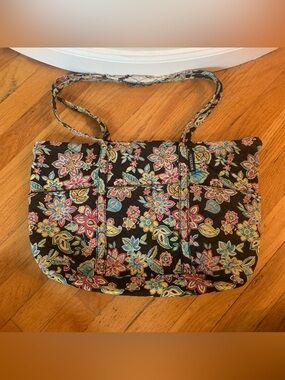 Waverly quilted floral tote bag